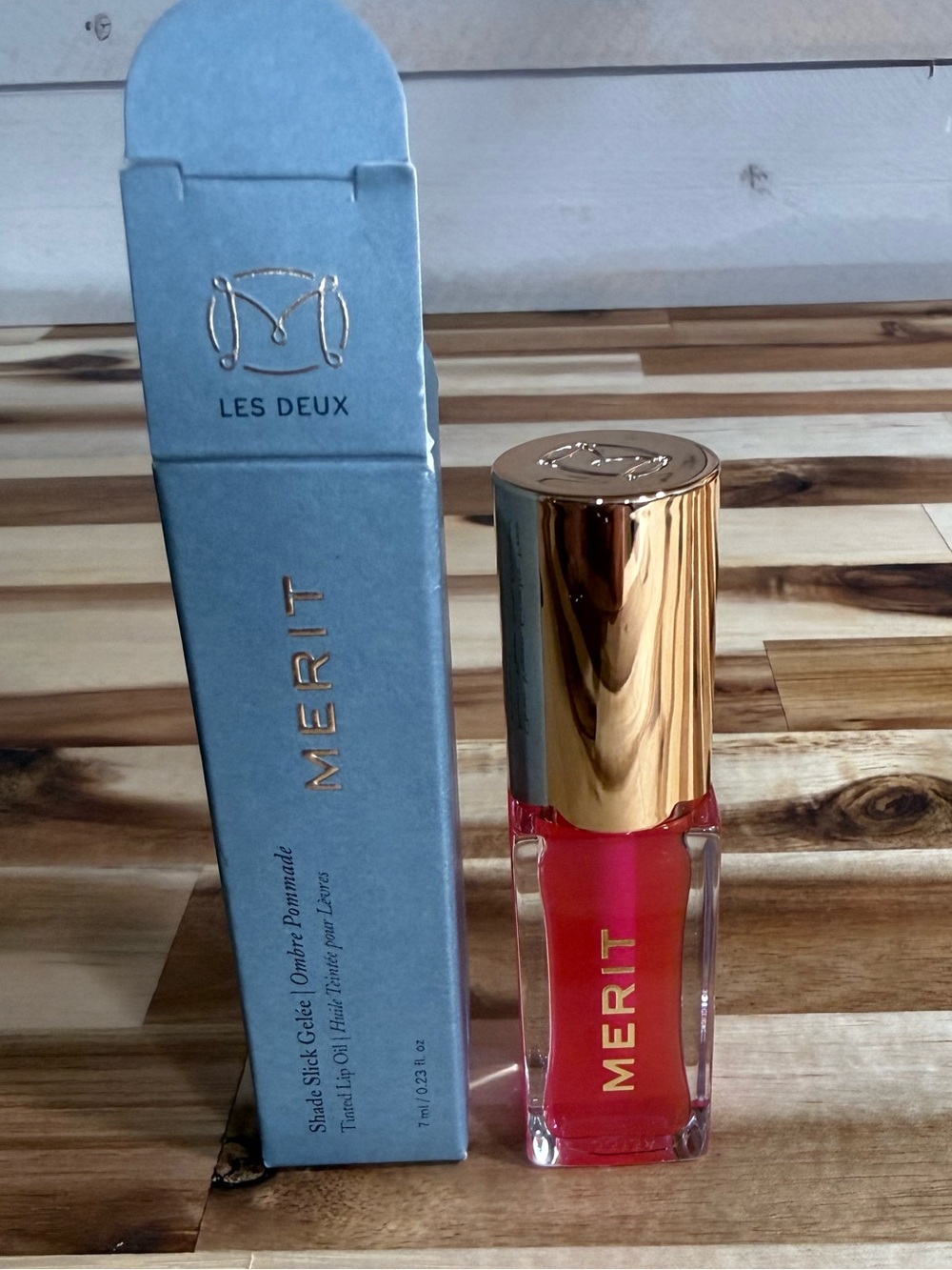 Merit Les Deux Hydrating Lip Gloss — Bright Pink